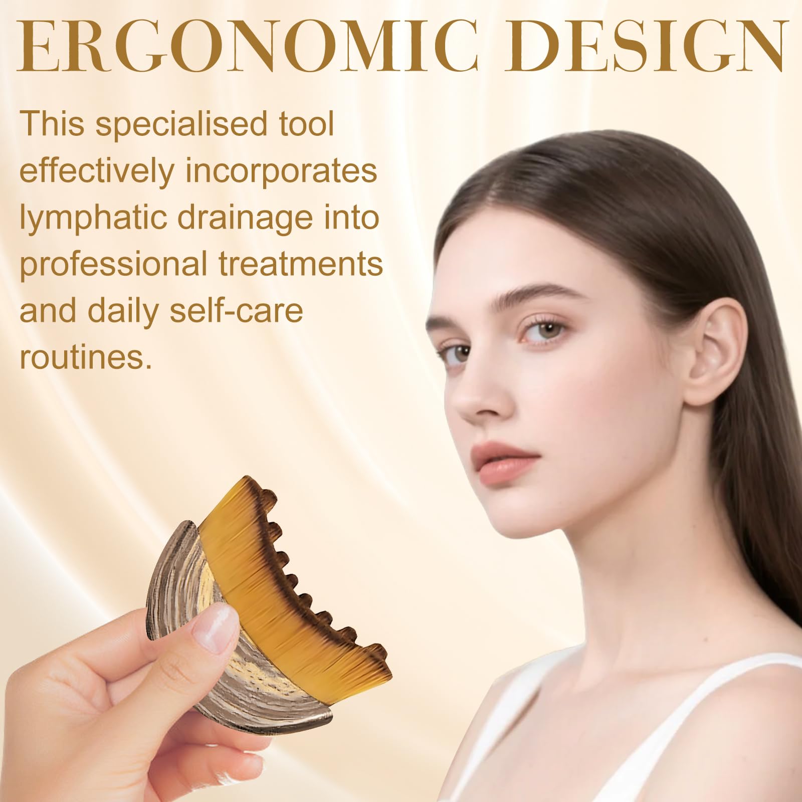 Rose Romee brosse lymphatique visage utilisation quotidienne pour un teint frais.