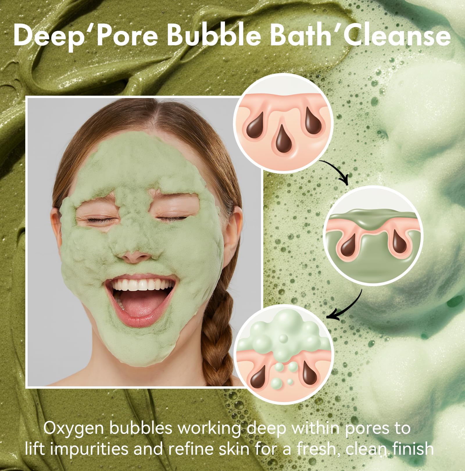 Roseblem application-visage couche fine et uniforme du masque.