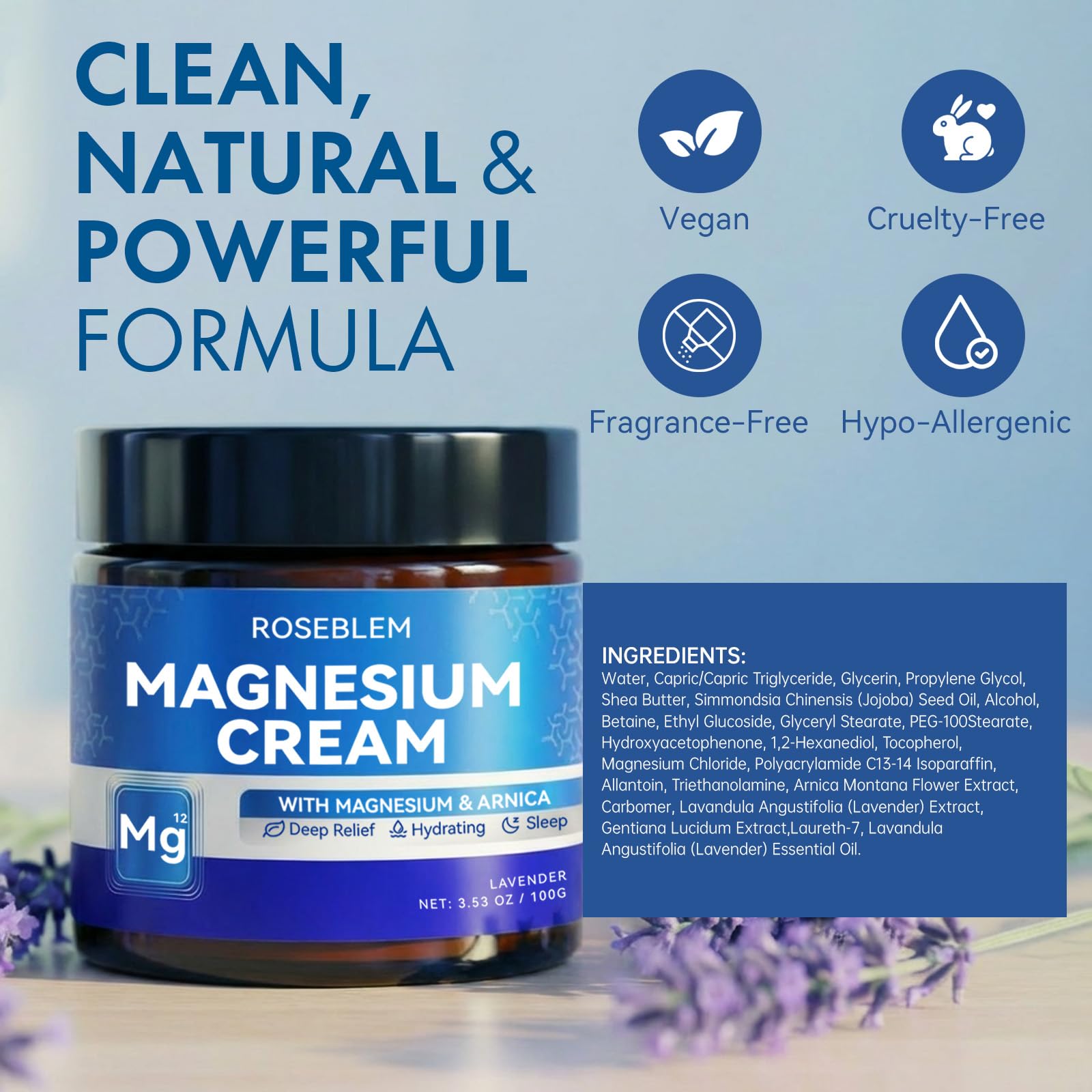 Roseblem Crème Contenance 100 g format pratique pour la salle de bains