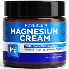 Roseblem Crème Magnésium Arnica Lavande appliquée après effort pour soulager les zones ciblées