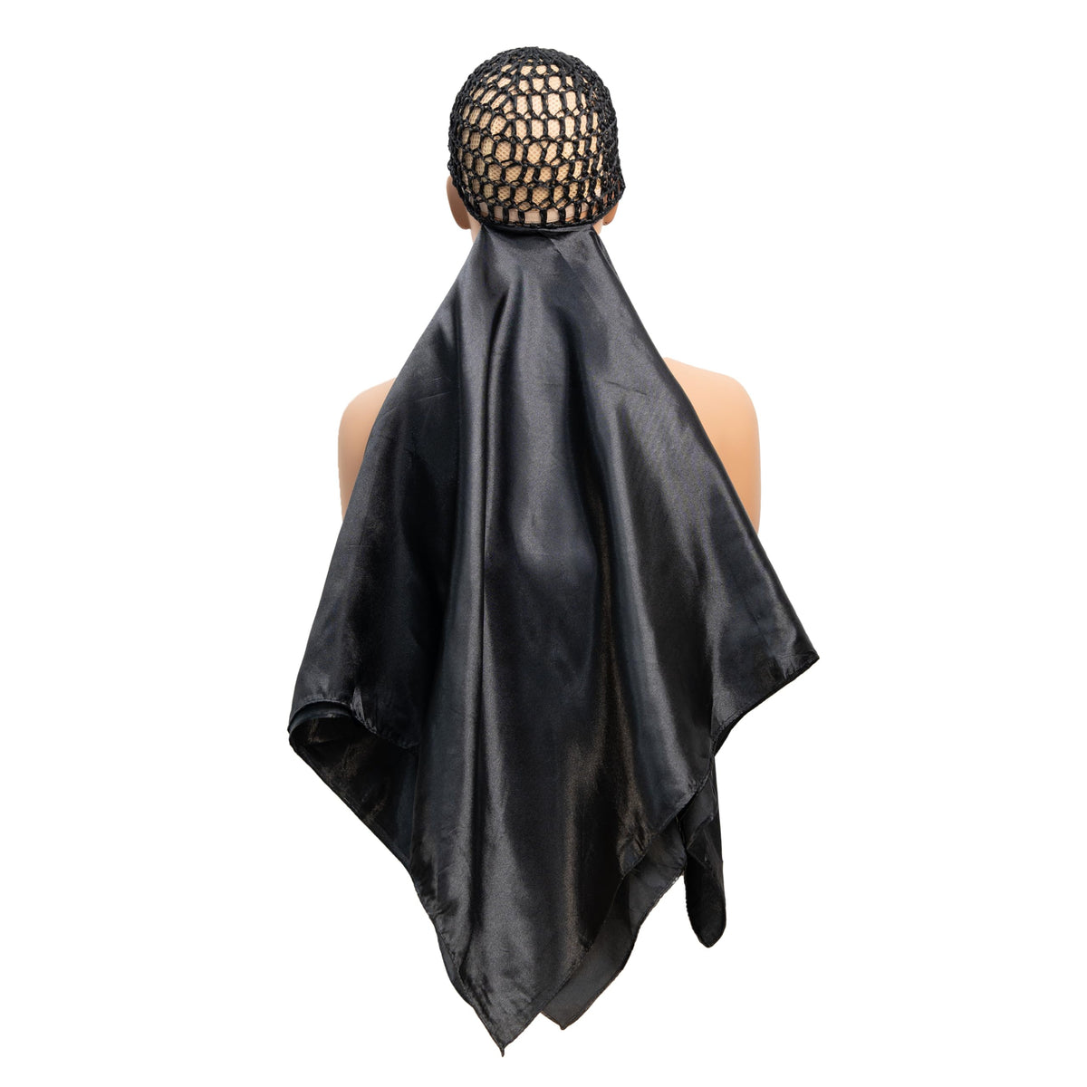 ROSEBONY couvre-chef enveloppant en filet avec foulard, confort léger pour port prolongé.