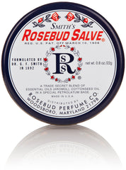 Rosebud Salve dans une boîte rétro, hydratation douce pour lèvres et peau