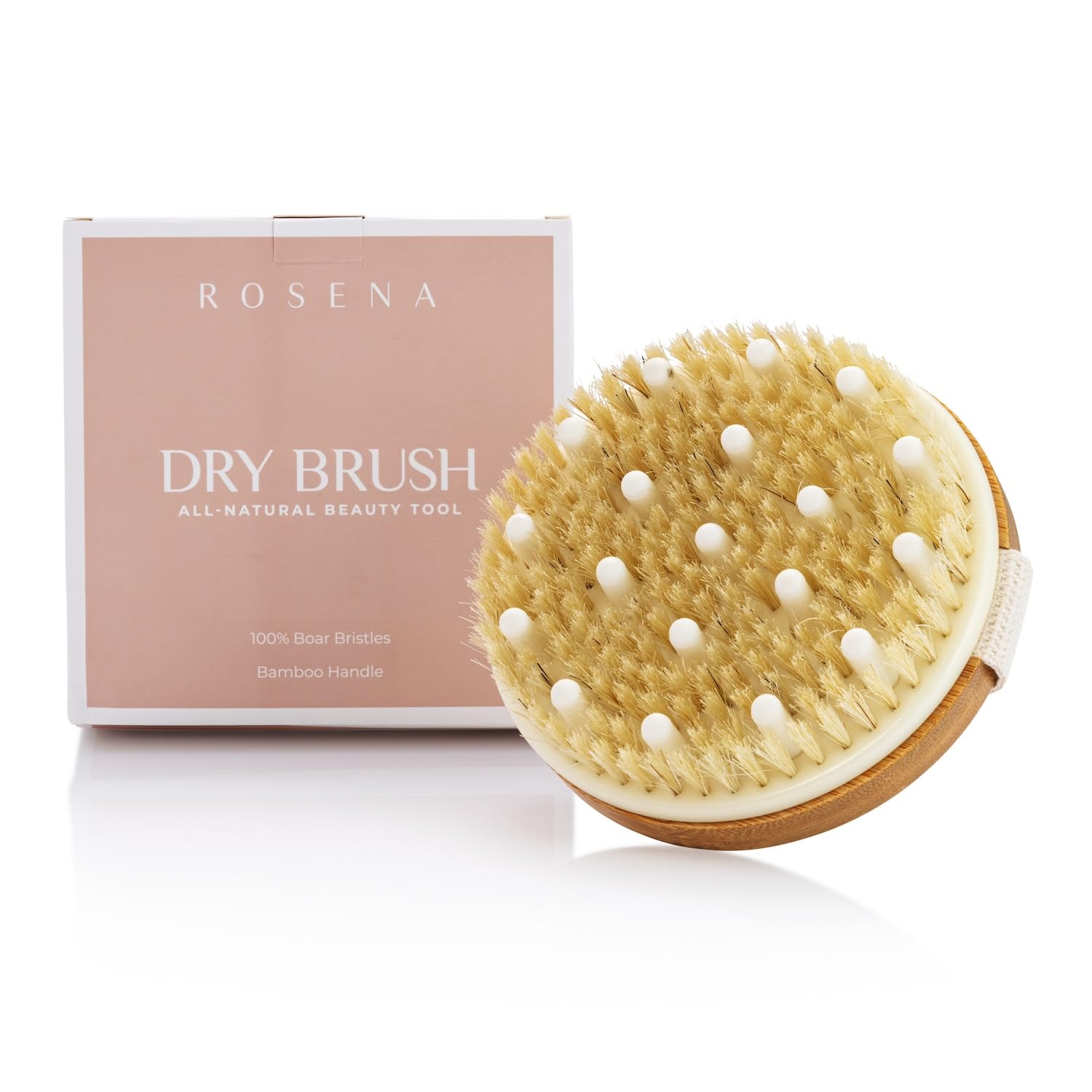 Rosena brosse de brossage à sec – brosse-corps exfoliante pour peau douce et revitalisée.