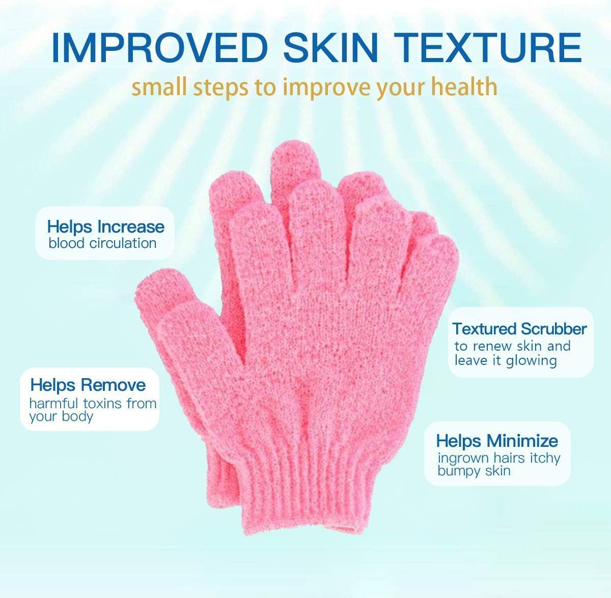 Gants ROTOPATA à grain moyen pour corps et visage exfoliation douce