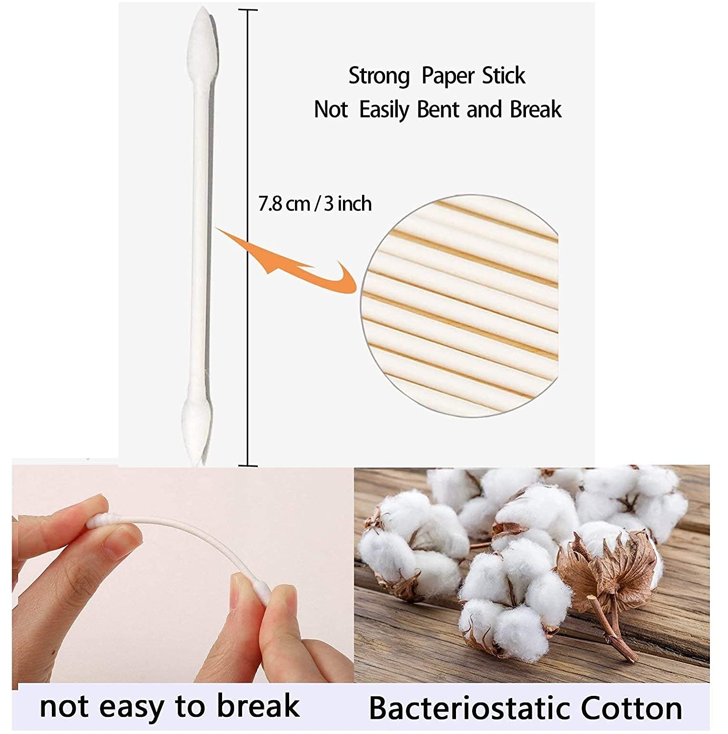 Rouceyxin tiges papier coton usage quotidien pour soins rapides