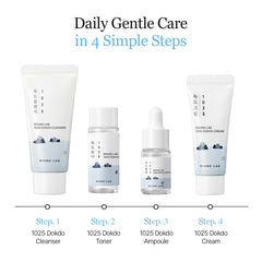 ROUND LAB 1025 Dokdo ampule 10ml bottle provides lightweight moisture and calm feel