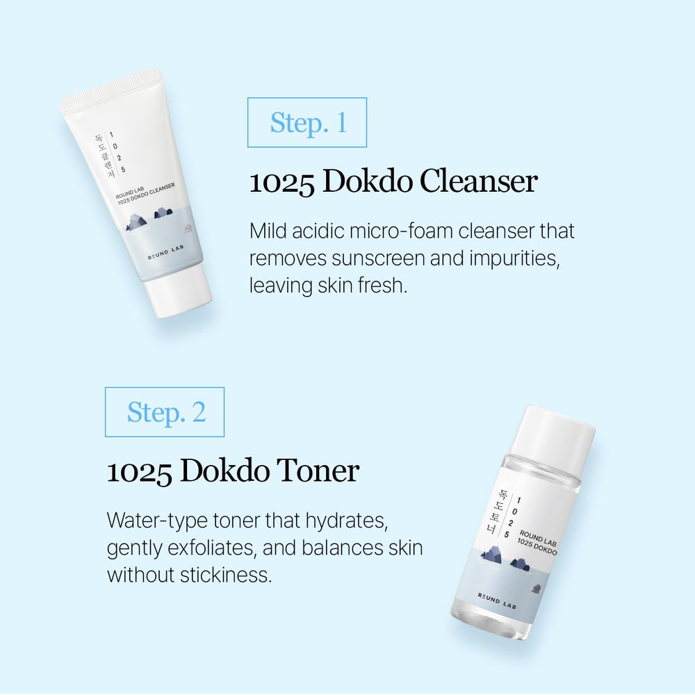 ROUND LAB 1025 Dokdo hydrating mini cream 20ml jar seals in moisture