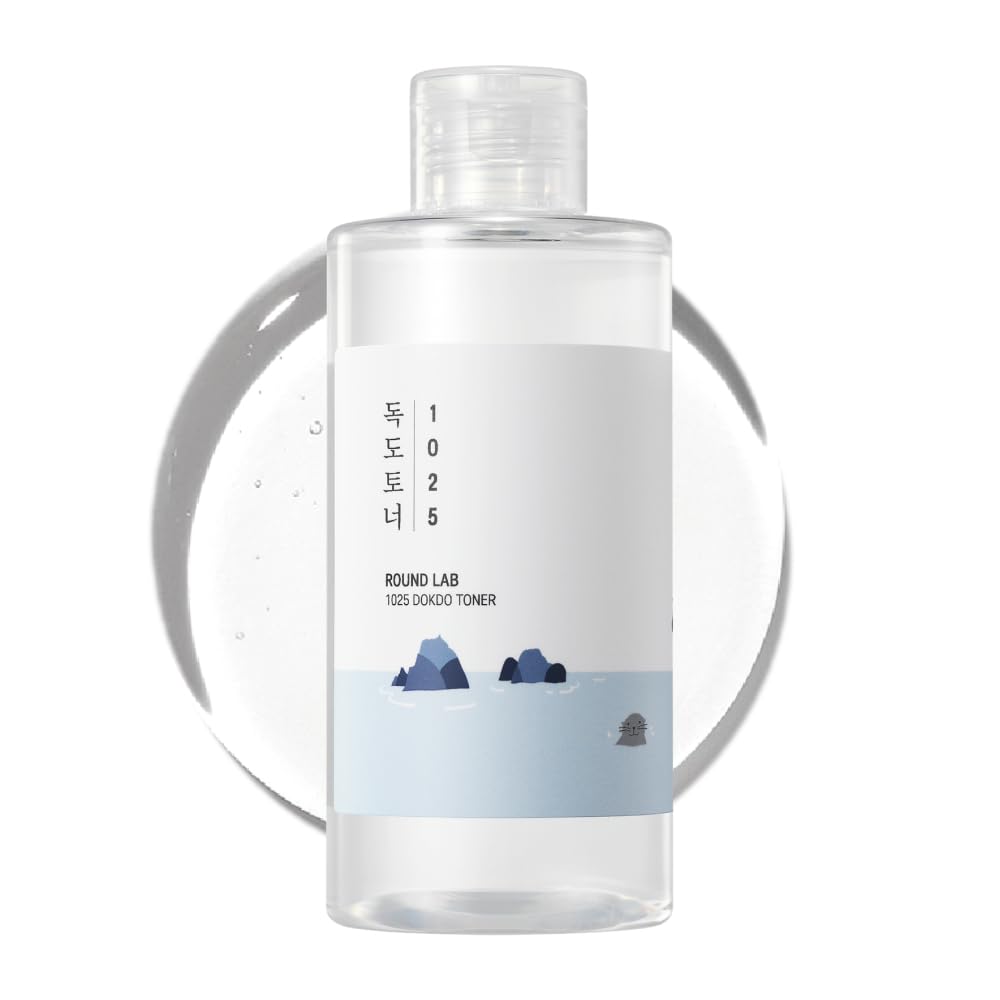ROUND LAB 1025 Dokdo Toner — bouteille élégante et hydratante pour une peau souple