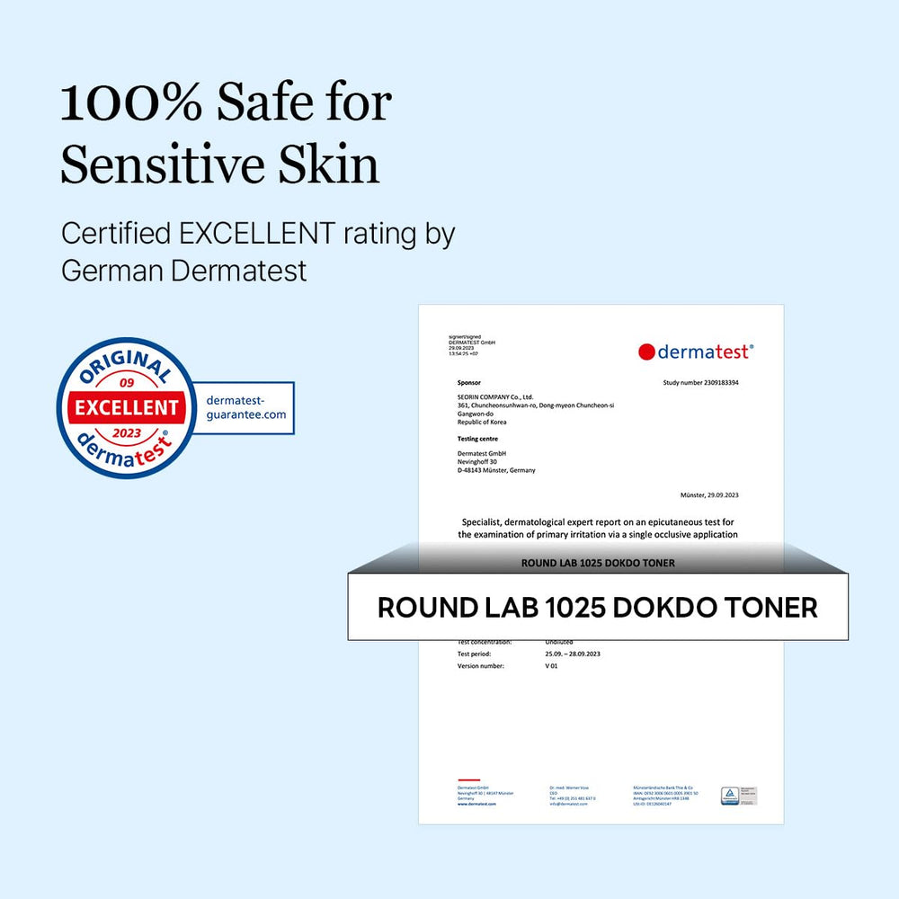ROUND LAB 1025 Dokdo Toner — fini léger et non collant après application