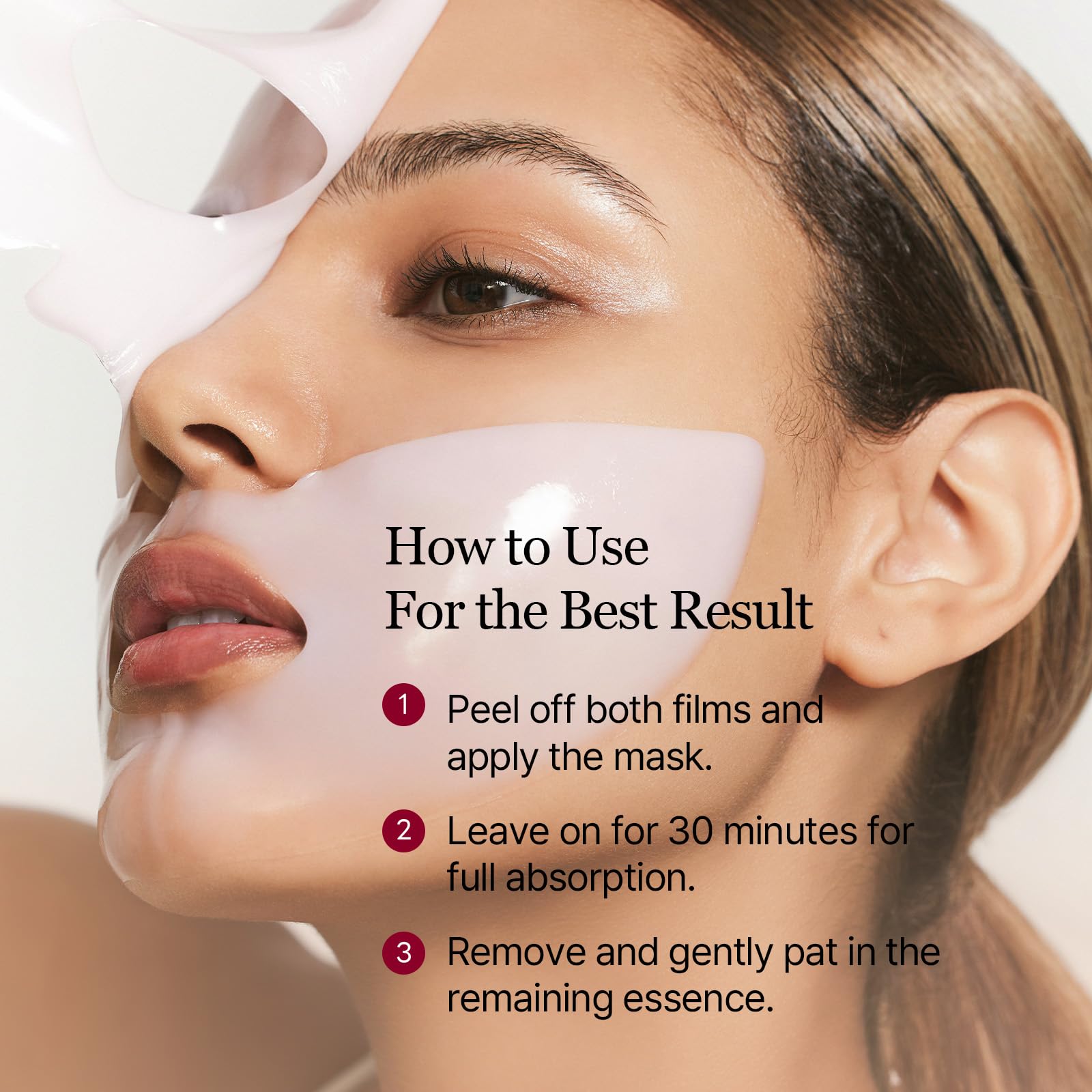 ROUND LAB Camellia Collagen Mask – auto bio melting pour absorption rapide.