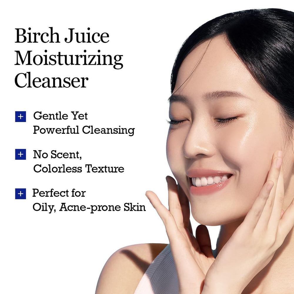 ROUND LAB Birch Juice application: mains massant le gel, sensation rafraîchissante