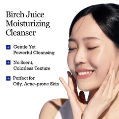 ROUND LAB Birch Juice application: mains massant le gel, sensation rafraîchissante