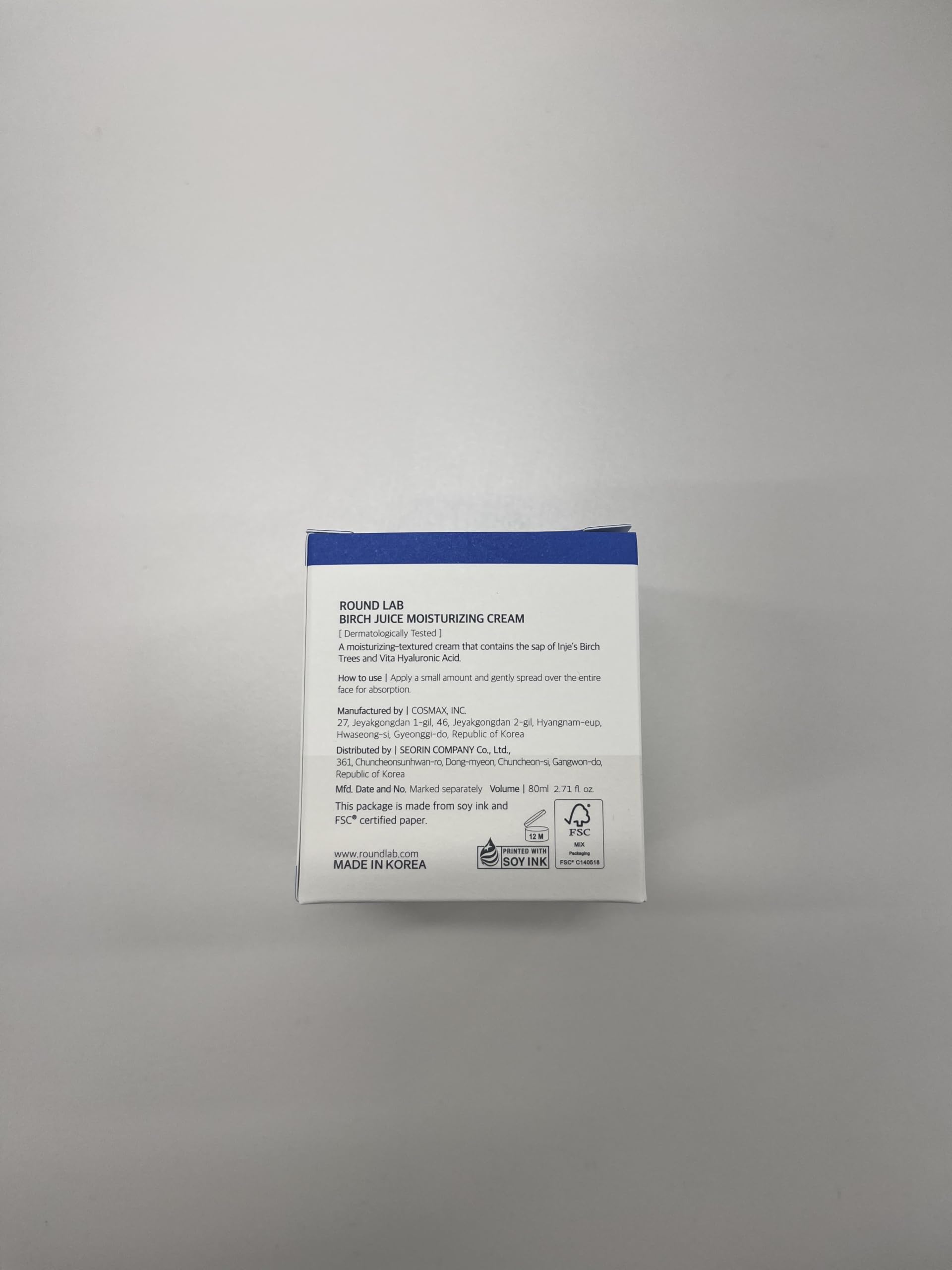 ROUND LAB Birch Juice Crème Hydratante – peau plus lumineuse et équilibrée tout au long de la journée