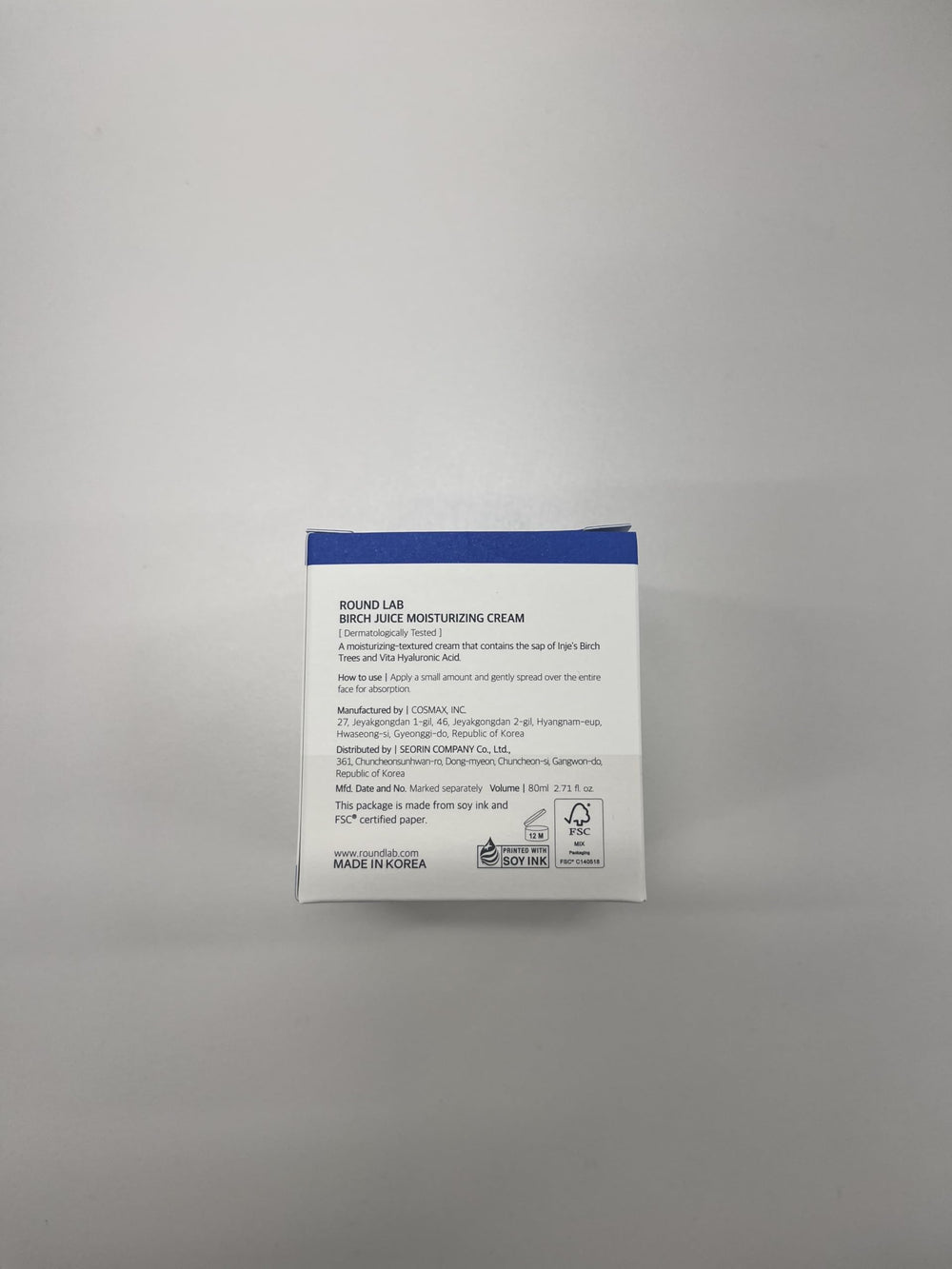 ROUND LAB Birch Juice Crème Hydratante – peau plus lumineuse et équilibrée tout au long de la journée