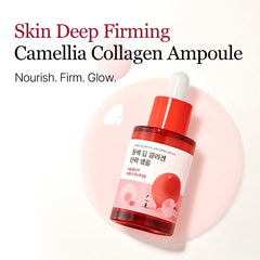 ROUND LAB Camellia Deep Collagen Ampoule : texture sérum douce et veloutée.