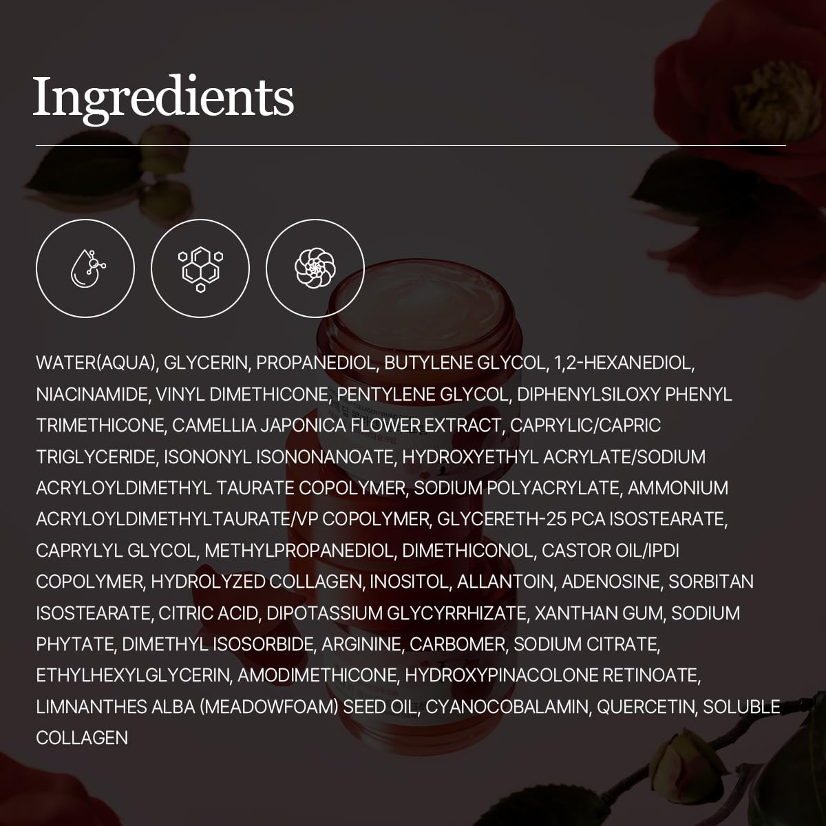 ROUND LAB Camellia Deep Collagen, emballage-soin-coreen: design élégant et pratique