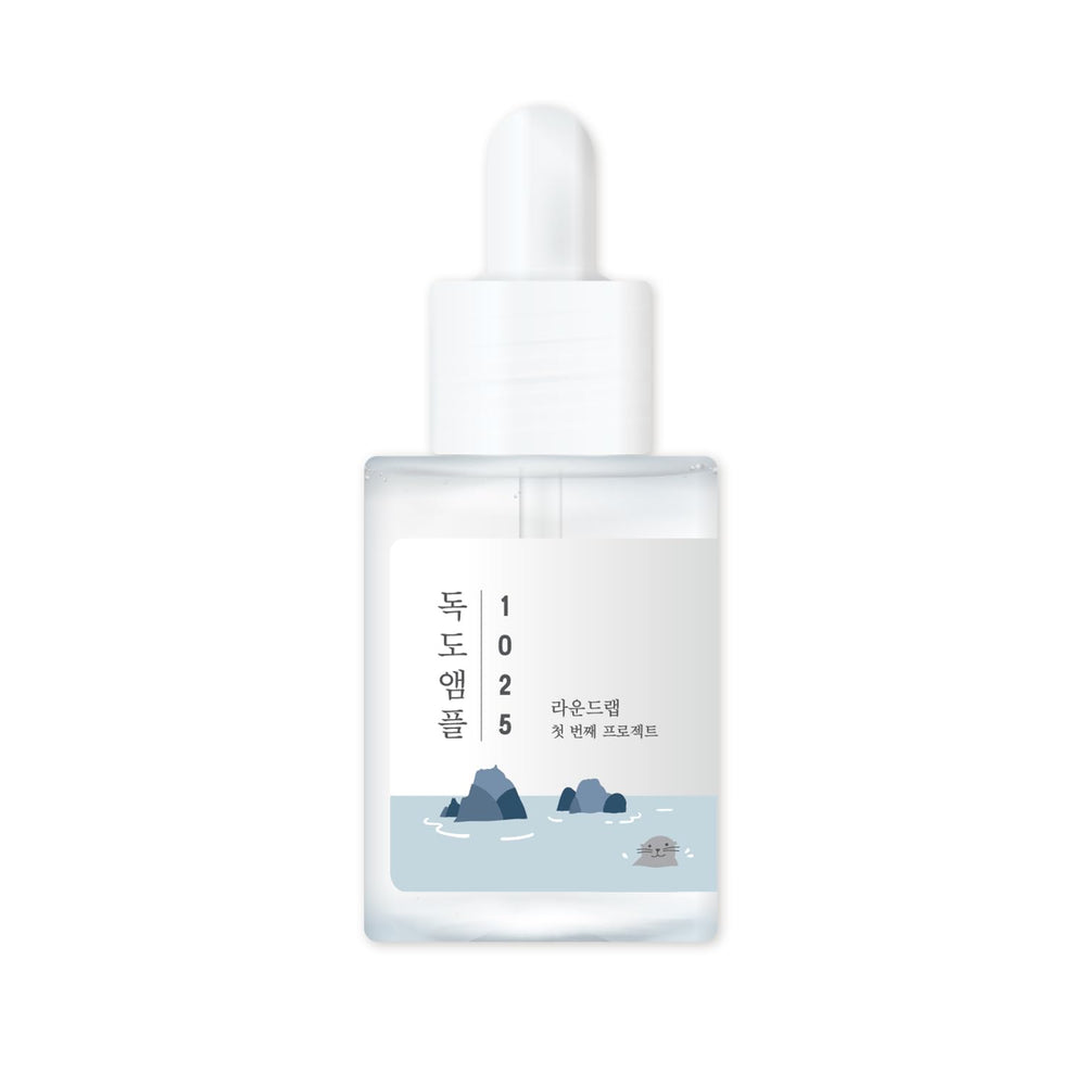 ROUND LAB Dokdo Ampoule — flacon pompe et hydratation rapide pour la peau.