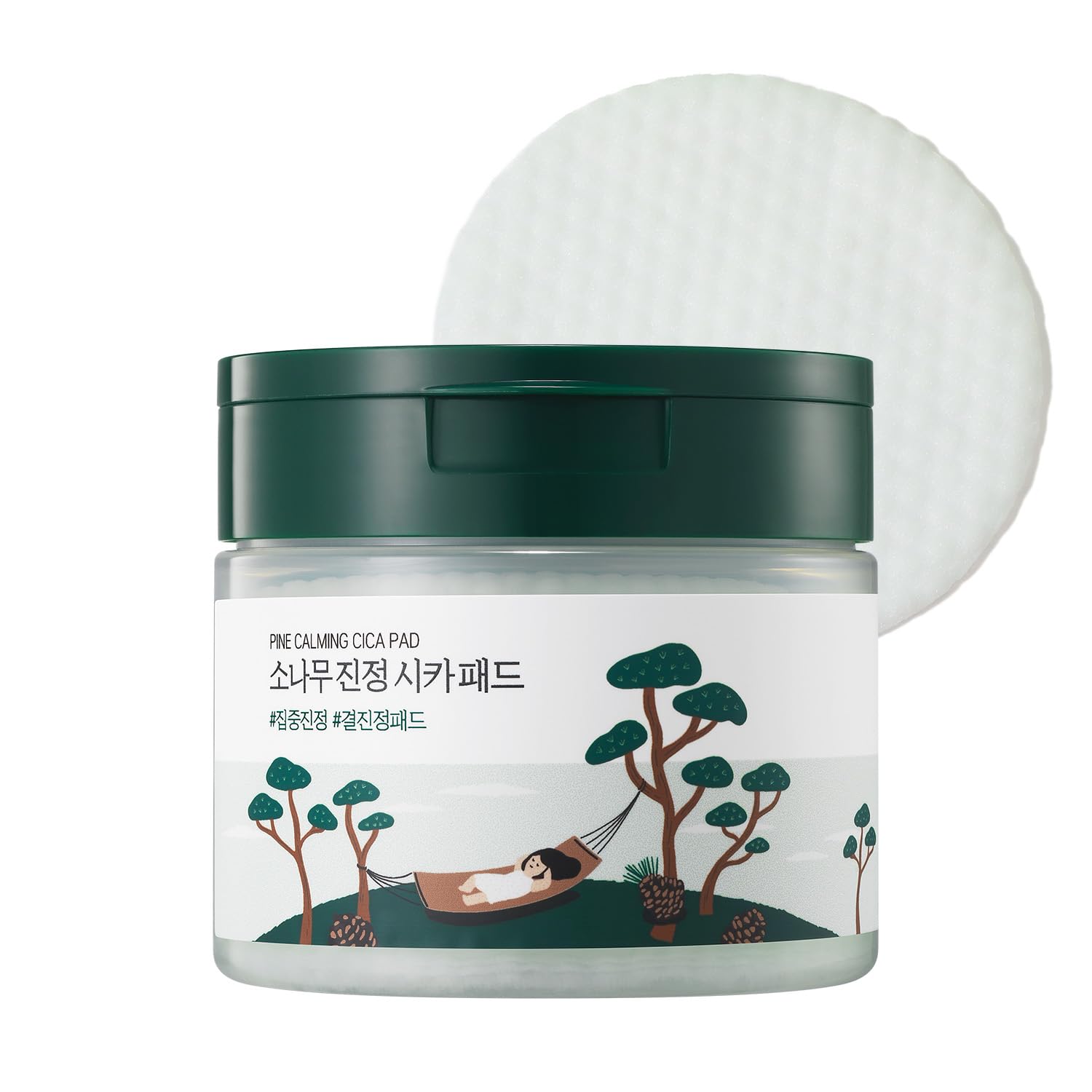 ROUND LAB Pine Calming Cica Pad pour le visage avec effet apaisant rapide