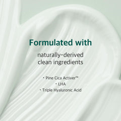 Peau apaisée après irritations avec ROUND LAB Pine Calming Cica Cream.