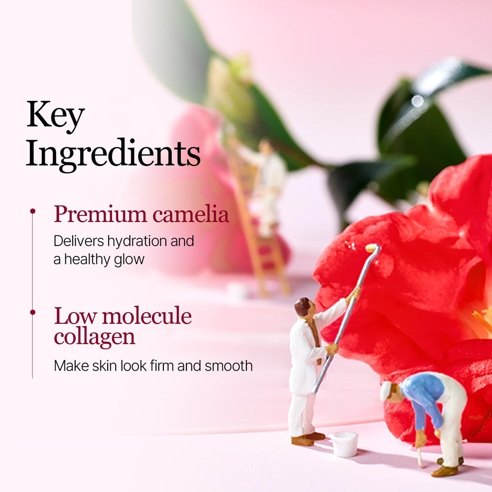 ROUND LAB Camellia Collagen Mask – technologie triple gelling pour un ajustement sans glisse.
