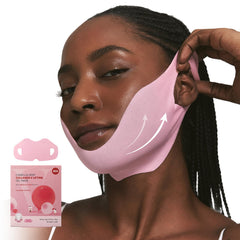 Round Lab Camellia Masque gel lifting menton pour contour plus net.
