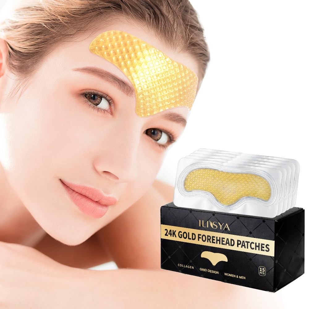 Patch frontal ROUSE 24K Or sur peau, hydratation renforcée et douceur.