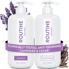 Routine Wellness: duo de bouteilles pour cheveux plus épais et volumineux.