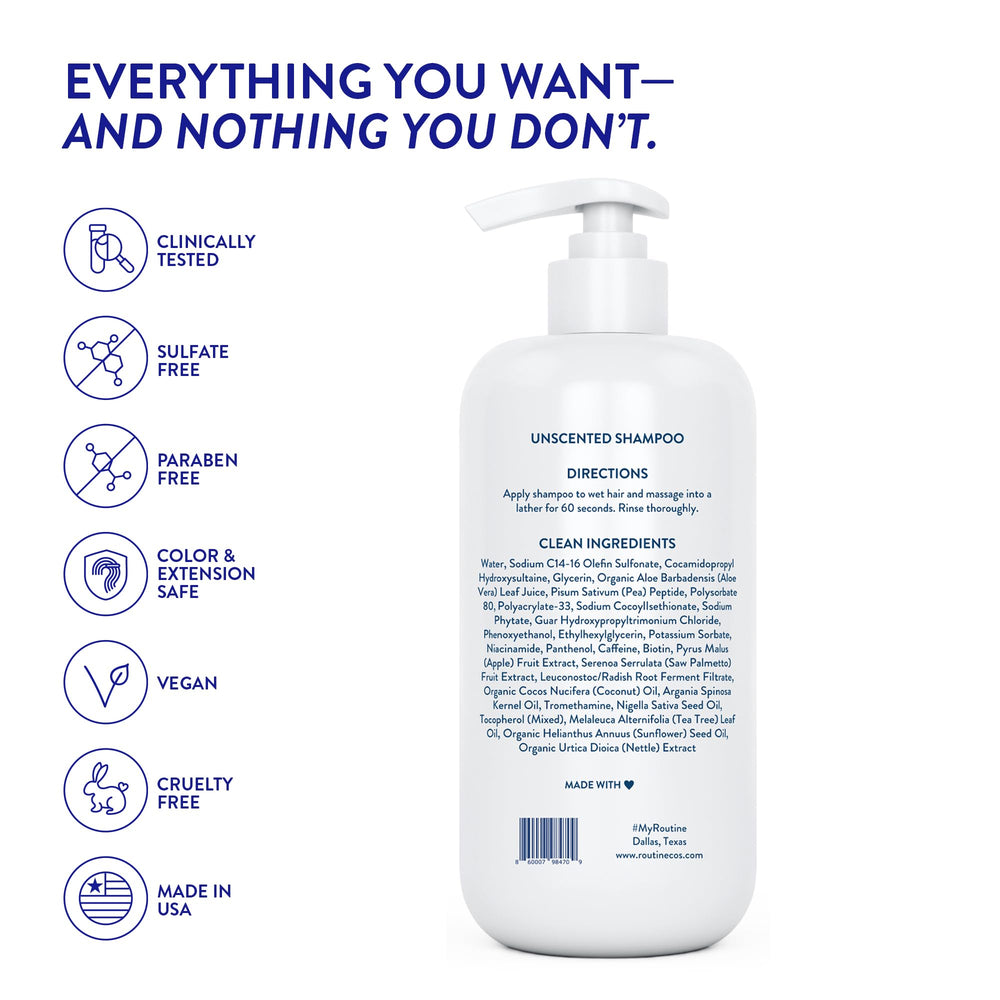 Routine Wellness Flacon 14 oz, emballage pratique et prêt à l'emploi pour routine capillaire.