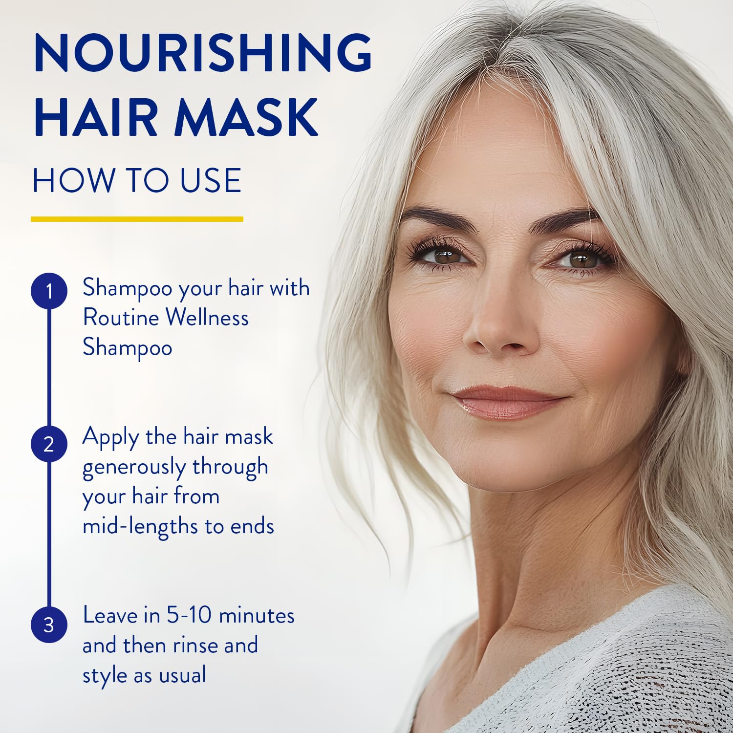 Routine Wellness Masque: réduit les frisottis pour une chevelure plus lisse.