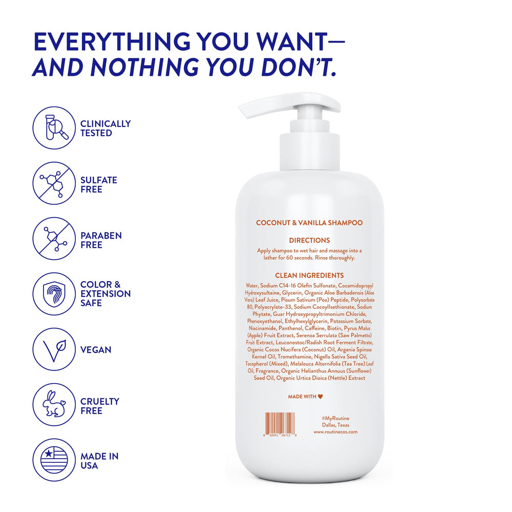 Routine Wellness Shampoing anti-affinement, massage du cuir chevelu offre une sensation apaisante