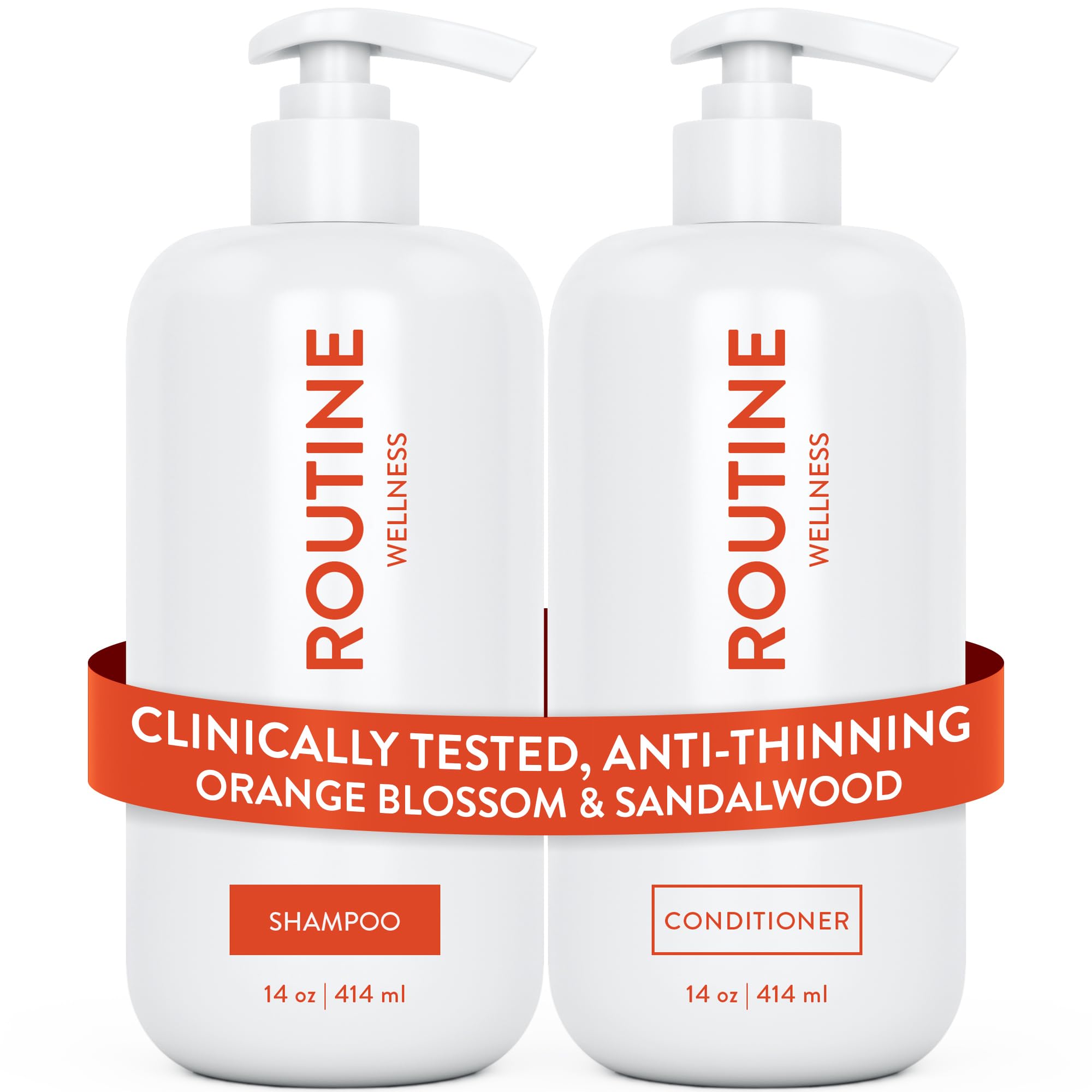 Routine Wellness shampoing anti-chute – bouteille montrant la solution pour cheveux plus forts