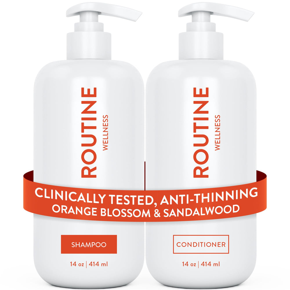 Routine Wellness shampoing anti-chute – bouteille montrant la solution pour cheveux plus forts