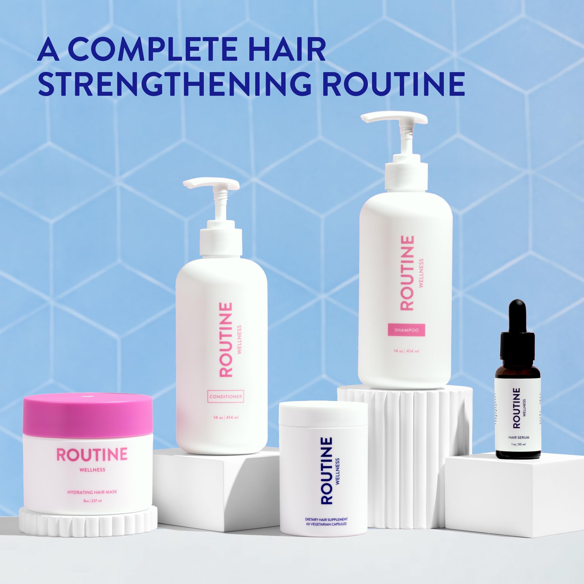 Routine Wellness Shampoing utilisation quotidienne sur cheveux propres et faciles à coiffer.
