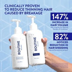 Shampooing Routine Wellness enrichi biotine et DHT bloquant pour cheveux plus forts.