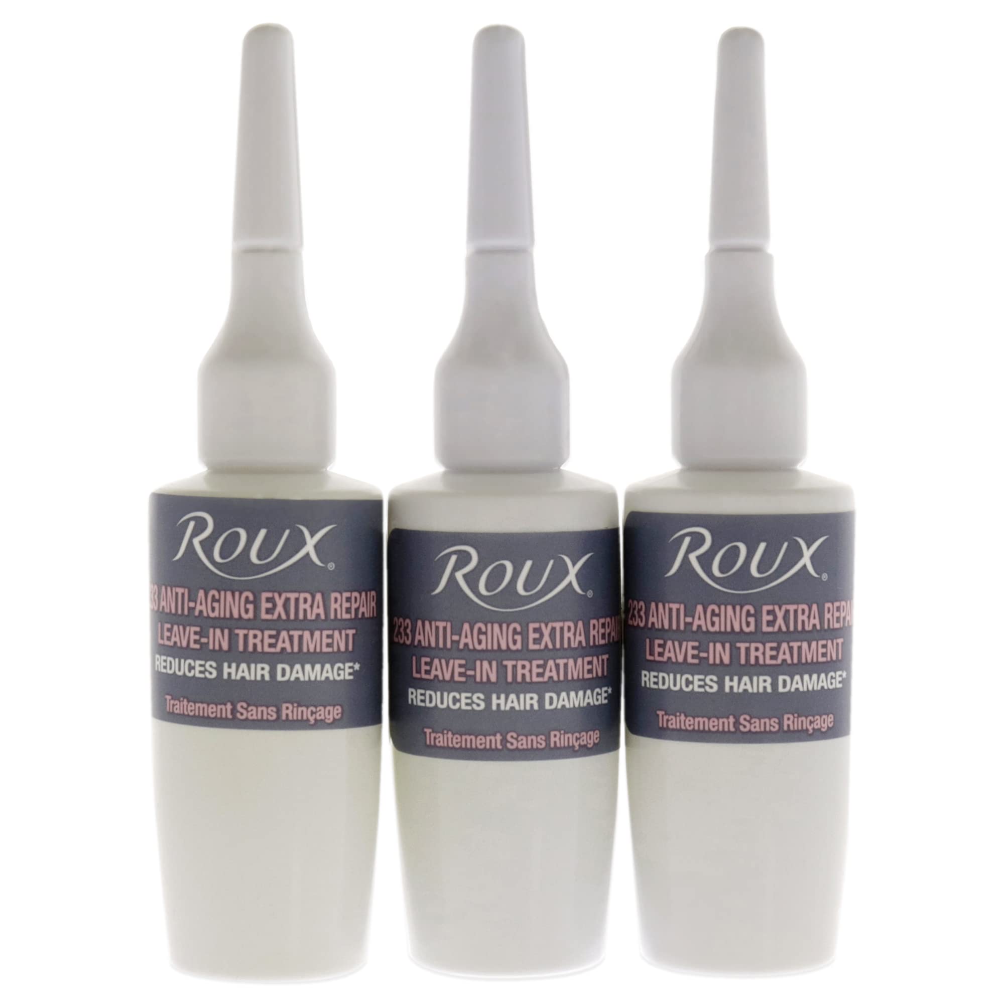 Roux 233 Anti-Âge Extra Repair – Application renforçant la kératine pour cheveux plus forts.