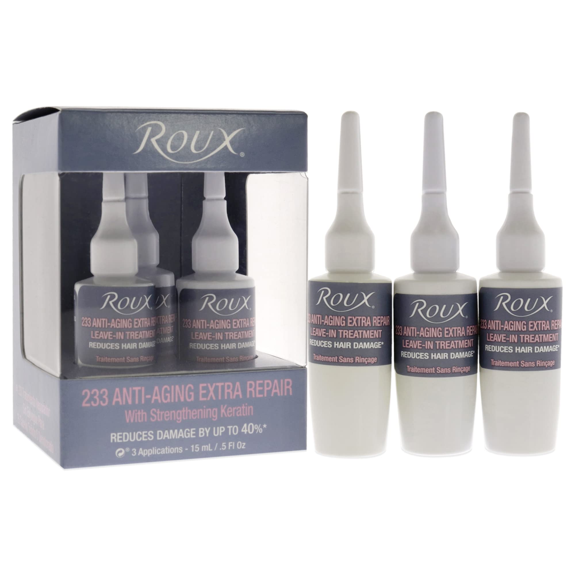 Roux 233 Anti-Âge Extra Repair – Complexe vitalité instantanée, vitamines et antioxydants pour une brillance retrouvée.