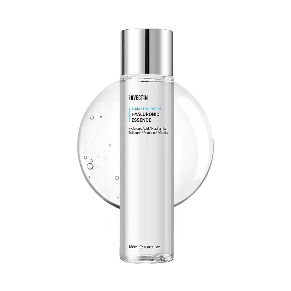 ROVECTIN Essence Aqua Hyaluronique – Bouteille claire favorisant hydratation longue durée