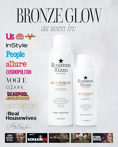 Roxanne Rizzo Bronze Glow brume-corps agit rapidement pour un bronzage uniforme