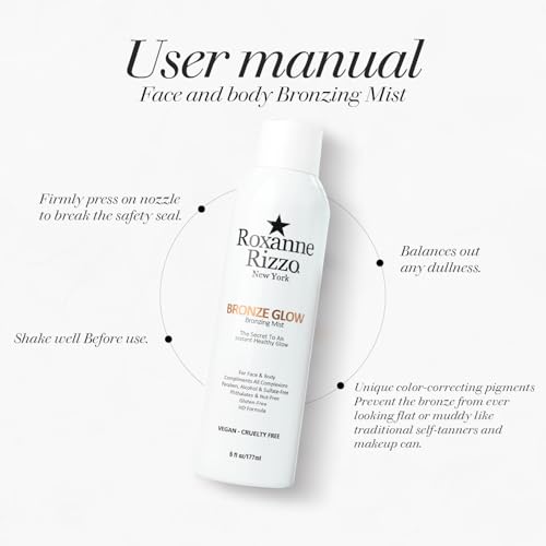 Roxanne Rizzo Bronze Glow brume-visage révèle une peau lumineuse sans traces
