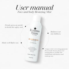 Roxanne Rizzo Bronze Glow brume-visage révèle une peau lumineuse sans traces