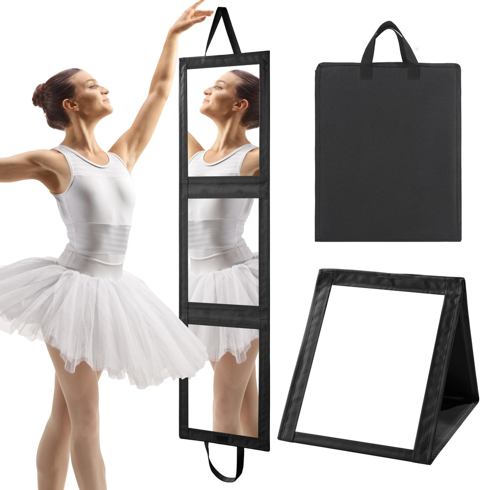 ROYALAY Miroir pliant avec anse noir — pratique pour le rangement et le transport.
