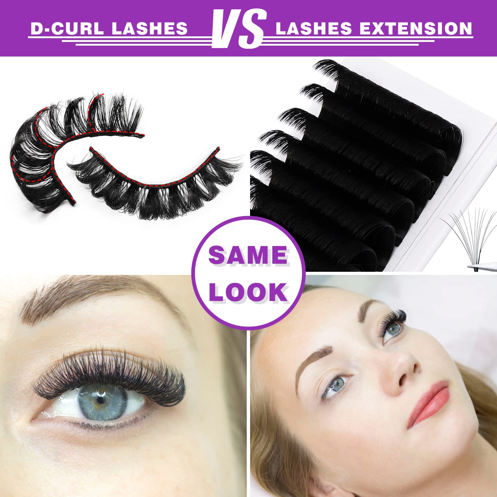 Royaomis cils pour look jour et nuit, polyvalence et facilité