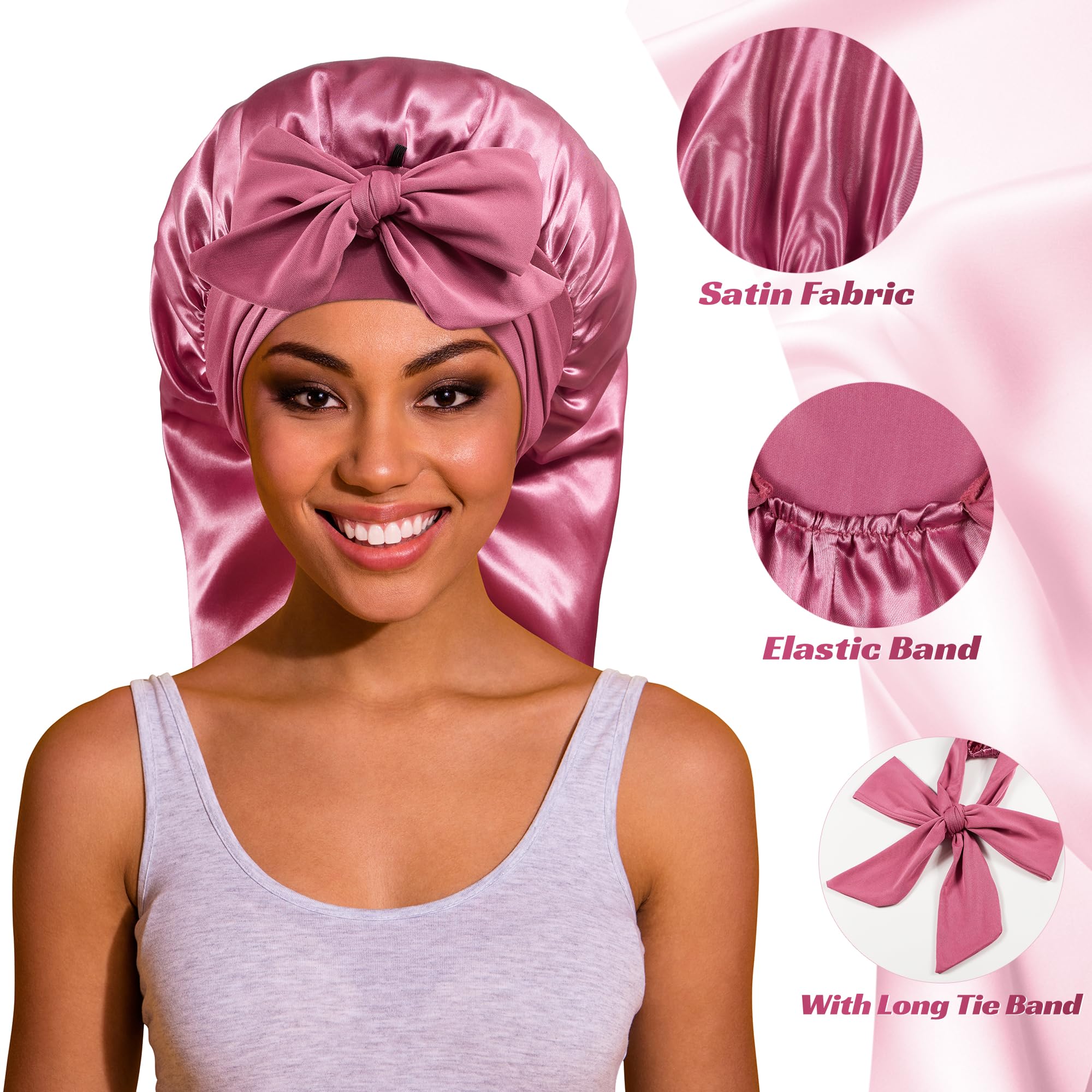ROYBENS bonnet satin avec bande extensible assure un ajustement confortable.