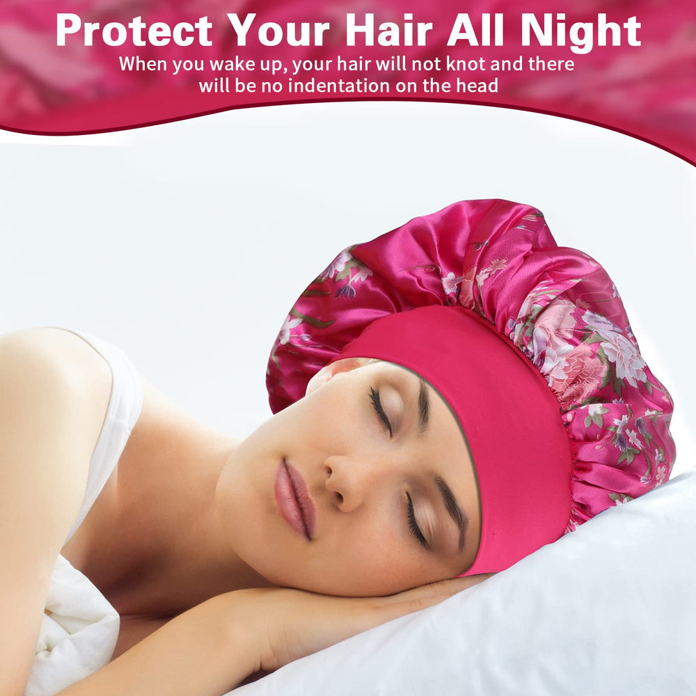 Bonnet ROYBENS satin-confort pour cheveux bouclés, parfait au repos des boucles