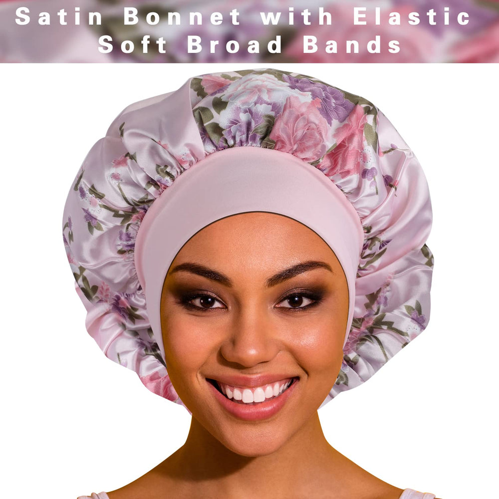 RoyBens bonnet satin dormir – bande elastique large, ajustement confortable sans serrer.