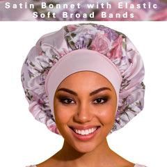 RoyBens bonnet satin dormir – bande elastique large, ajustement confortable sans serrer.
