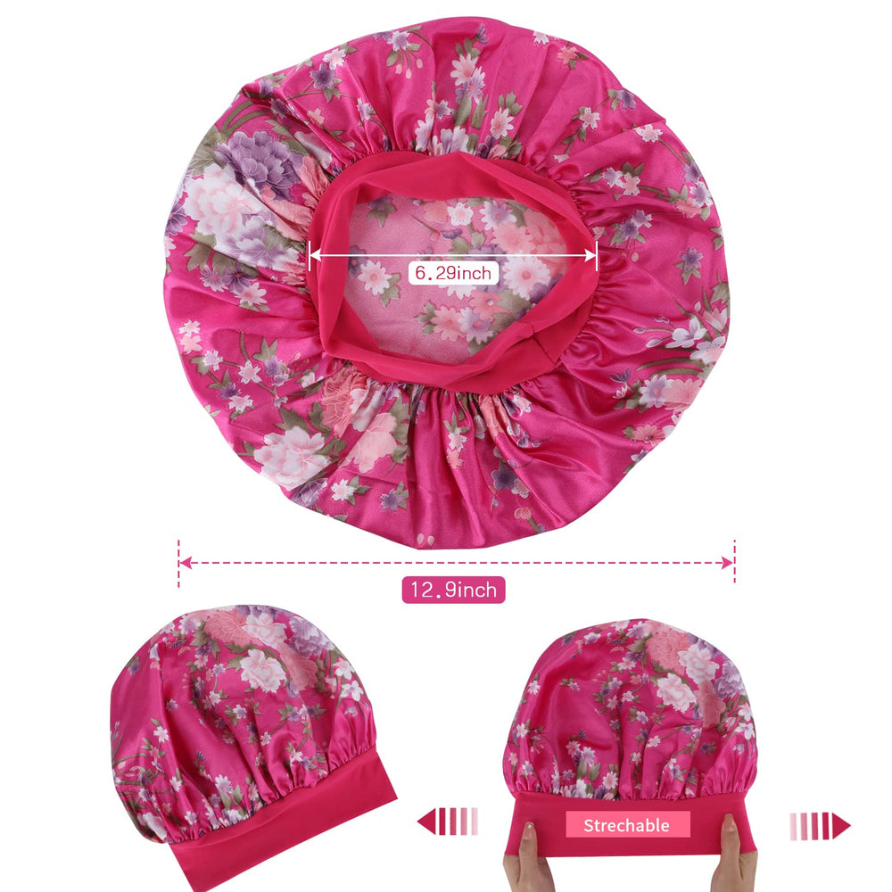 Bonnet ROYBENS satin grande taille 32-7cm, adapté aux cheveux longs