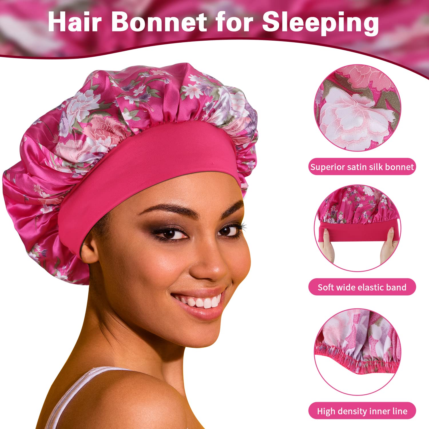 Bonnet ROYBENS satin multifonction, idéal pour visage et tâches ménagères