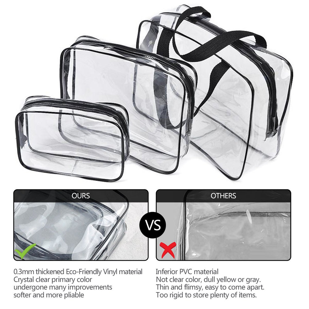 Organisateur voyage ROYBENS PVC transparent, idéal pour compartimenter bagages.