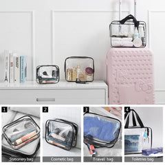 Sac cosmétique ROYBENS transparent PVC, protège et reste facile à repérer.